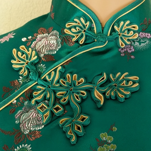[Peony] Traditional Classic Chinese Cheongsam Gown - Picture 3 of 7